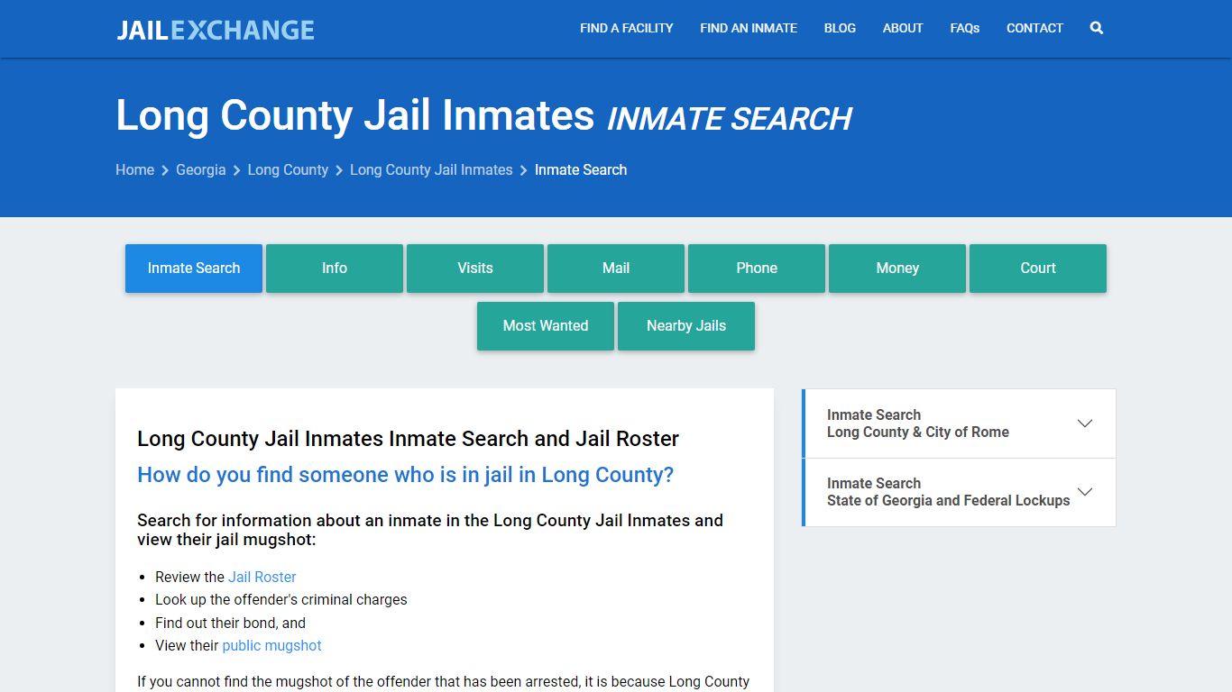 Long County Jail Inmates Inmate Search - Jail Exchange